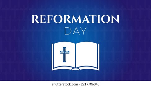 World Reformation Day Background Illustration Banner with Bible