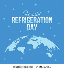 Plantilla de diseño de Vector del Día Mundial de la Refrigeración. icono de hielo frío. vector de la flor de hielo eps 10.