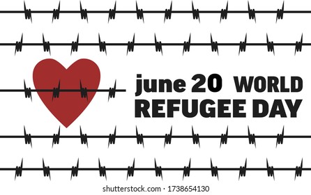 Antecedentes del Día Mundial de los Refugiados. Tarjeta, cartel, cartel	