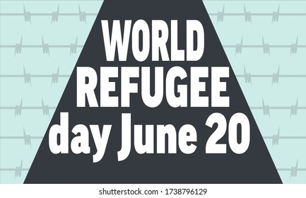 World Refugee Day background. Card, poster, banner