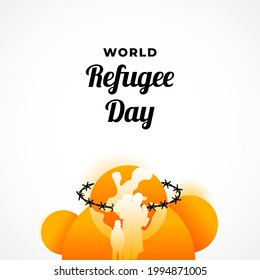 World Refugee Day Background Design