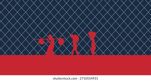 Antecedentes del Día Mundial de los Refugiados. Anuncio de Plantilla de los Refugiados