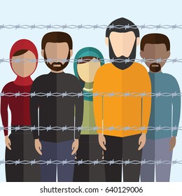 World refugee day campaign poster. Refugee awareness poster template.
