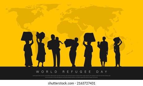 World Refugee Day. Concept of social event. 20 June-vector illustration.