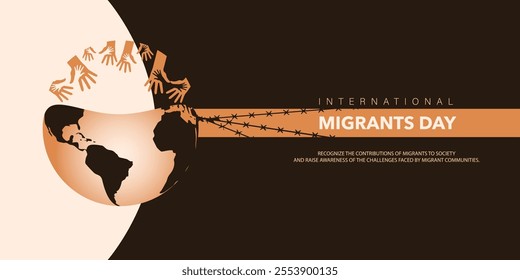 World Refugee day concept Vector Illustration. World refugee day campaign poster or awareness poster template. International Migrants Day concept.
