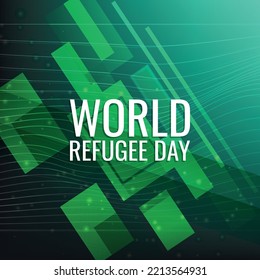 World Refugee Day. Design suitable for greeting card poster and banner