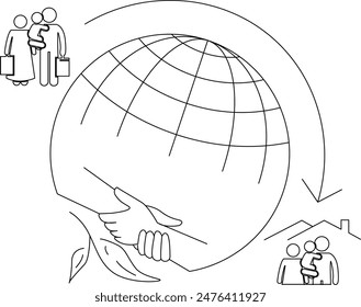 The world refugee day, global helping and improving the situation of refugees