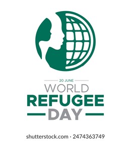  World Refugee Day. held on 20 june, vector illustration and social media post design. eps file.