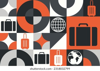 World Refugee Day. June 20. Seamless geometric pattern. Template for background, banner, card, poster. Vector EPS10 illustration