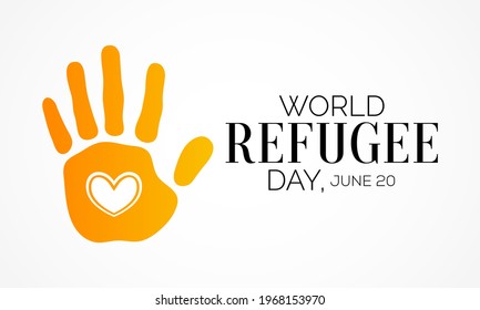 World Refugee day is observed every year on June 20, they are person who has been forced to leave their country in order to escape war, persecution, or natural disaster. Vector illustration.