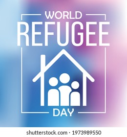 World Refugee day is observed every year on June 20, they are person who has been forced to leave their country in order to escape war, persecution, or natural disaster. Vector illustration.