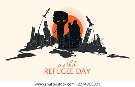 World Refugee Day Poster. Escape from war