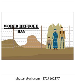 World Refugee Day Vector Design Template. illustration. background.