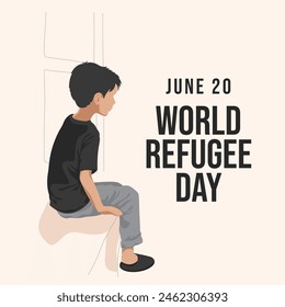 World Refugee Day vector design template. refugee vector illustration. vector eps 10. flat design.