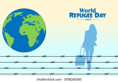 World Refugee Day, Vector Illustration.