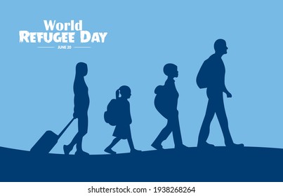 World Refugee Day, Vector Illustration.