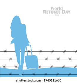 World Refugee Day, Vector Illustration.