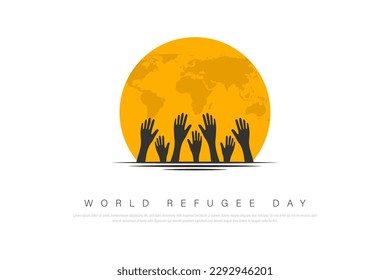 Día Mundial de los Refugiados, ilustración del vector