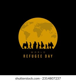 World Refugee Day, Vector illustration