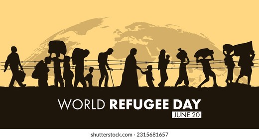 World refugee day. Vector illustration design