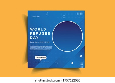 World Refugee Day Web Banner Template Design