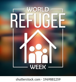 World Refugee week is observed every year during June, they are person who has been forced to leave their country in order to escape war, persecution, or natural disaster. Vector illustration.