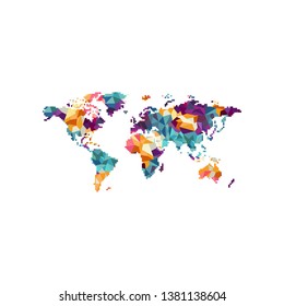 world region map globe vector art illustration
