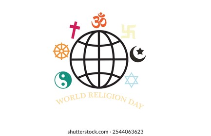 world religion day 2025 background white