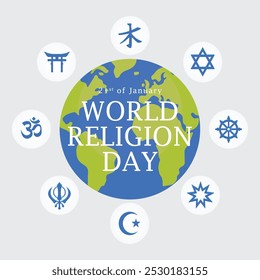 World Religion Day background Vector Illustration