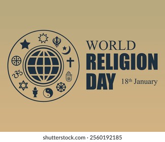 World Religion Day Banner, poster, card, background Design illustration.