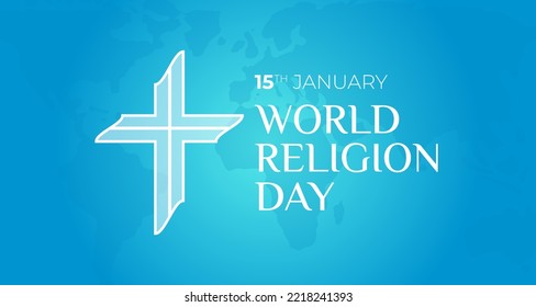 World Religion Day Nice Blue Background Illustration 