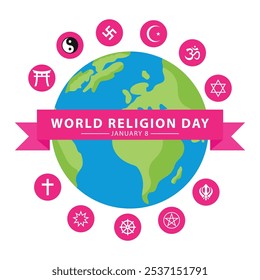world religion day template banner background vector eps 10