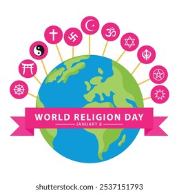 world religion day template banner background vector eps 10