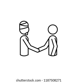 world in religions icon. Element of peace icon for mobile concept and web apps. Thin line world in religions icon can be used for web and mobile