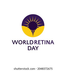 Ilustración del Vector del Día Mundial de la Retina. excelente para tarjeta de saludo, logotipo e icono