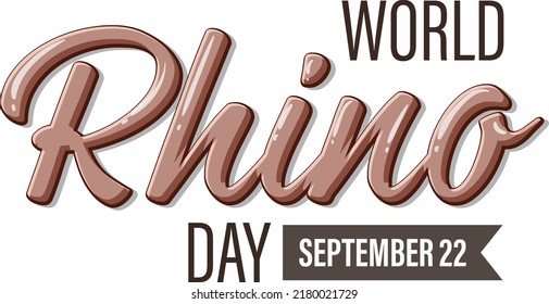 World Rhino Day Banner Design illustration