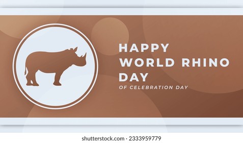 World Rhino Day Celebration Vector Design Illustration for Background, Poster, Banner, Advertising, Greeting Card