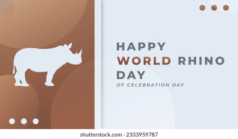 World Rhino Day Celebration Vector Design Illustration for Background, Poster, Banner, Advertising, Greeting Card