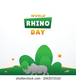 World Rhino Day Design Illustration