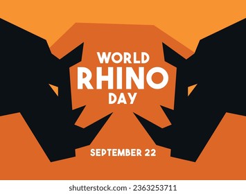 World Rhino Day. September 22. Eps 10.