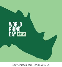 World Rhino Day vector design template good for celebration usage. World Rhino Day  design. flat design. eps 10.