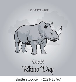 World Rhino Day, Vector illustration design.