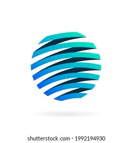 world ribbon logo with bold concept