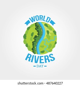 World River Day Campaign. Suitable for Greeting Card and Poster.