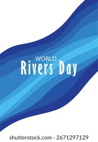 Welt-Fluss-Tag welliges abstraktes Vektorposter