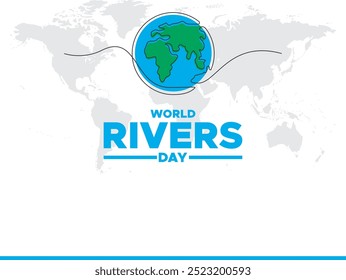 World Rivers Day, 22 September, Rivers day social media template design, banner, ads, post, reel, flyer, poster, banner ads design, vector or stock illustration.