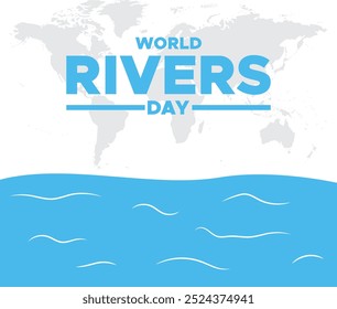 World Rivers Day, 22 September, Rivers day social media template design, banner, ads, post, reel, flyer, poster, banner ads design, vector or stock illustration.