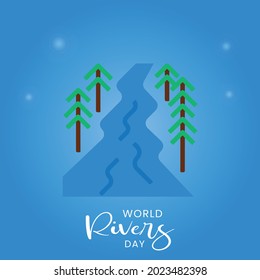 Día Mundial de los Ríos, Diseño de ilustraciones vectoriales.