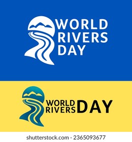 World Rivers Day Vector logo icon banner design Template 