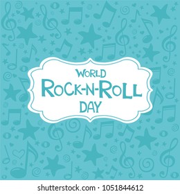 World Rock-n-Roll Day. April 13. Vector illustration